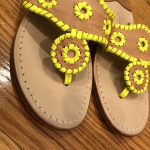 Jack Rogers ✨ Tan and Yellow Classic Sandals